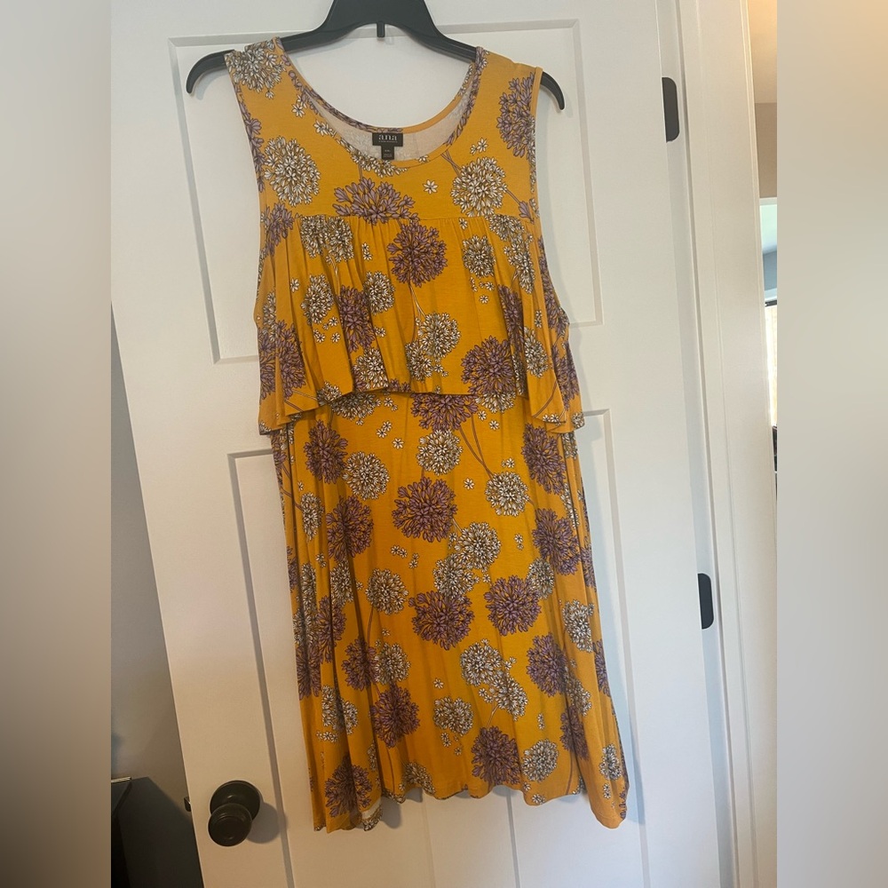 a.n.a Yellow and Purple Floral Top